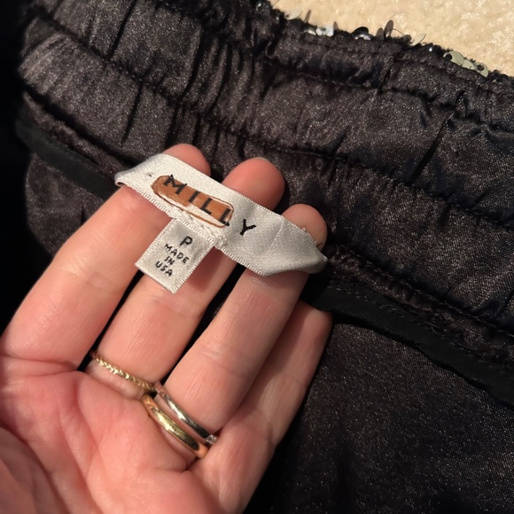 Milly XS Black Sequin Pants - Picture 2 of 2